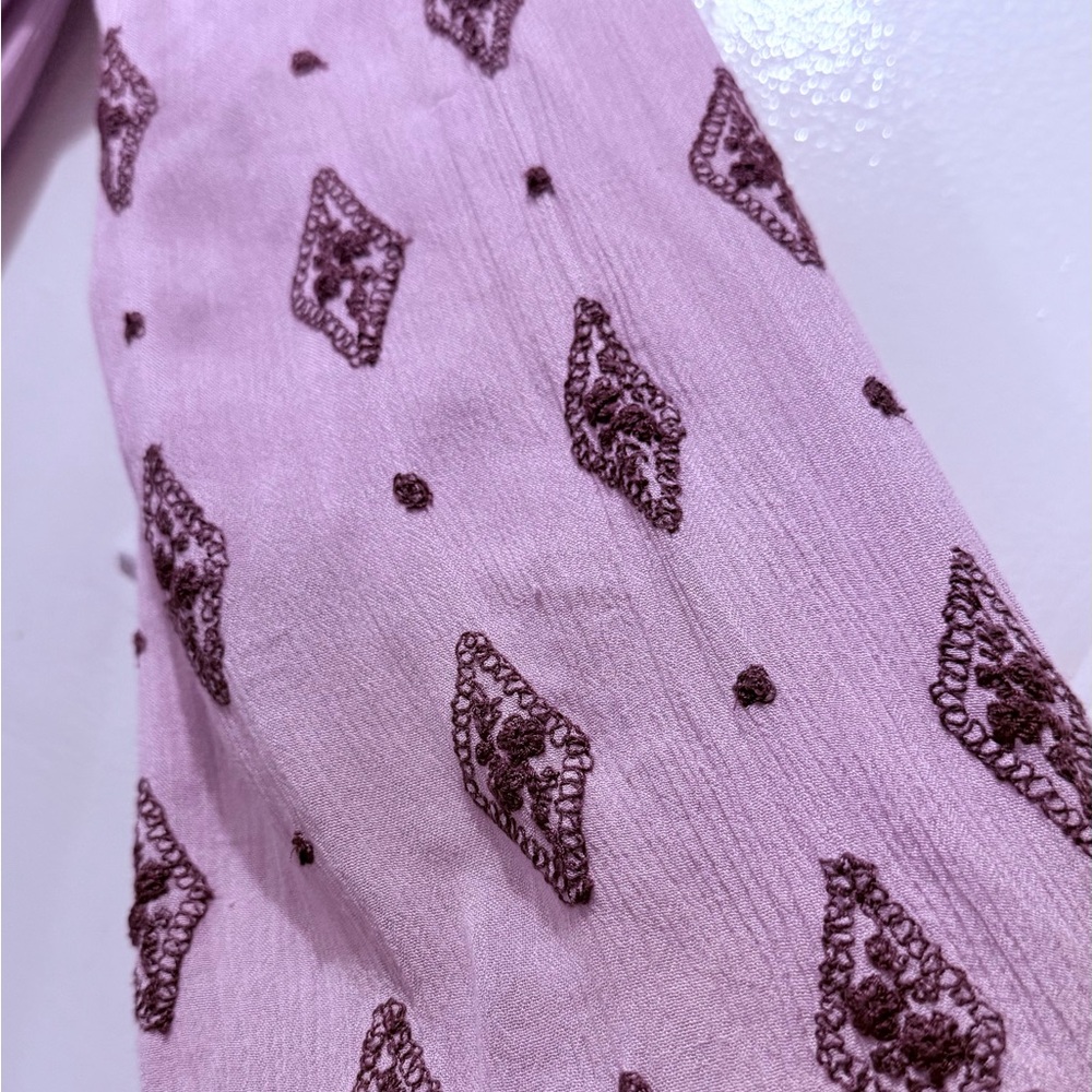Free People Lavender and Burgundy Tunic Top - Picture 5 of 6